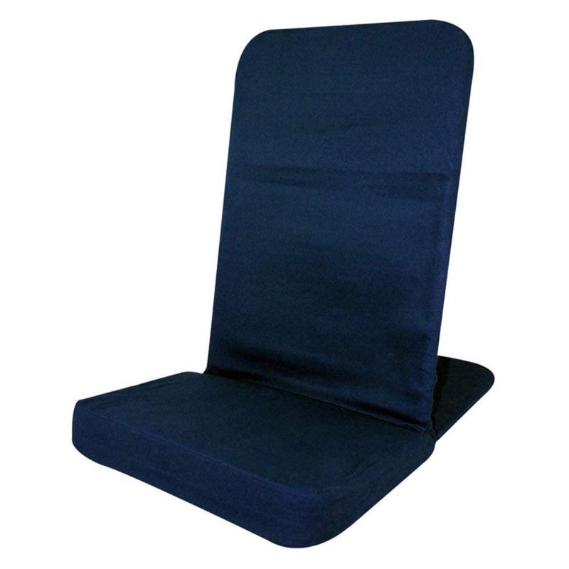 relaxus Portable Floor Chair, Memory Foam Seat, Padded Back Frame, Folding Chair. Adjustable Angle Back-Rest. 14" W x 22" H x 21" Deep (Blue) - Image 1